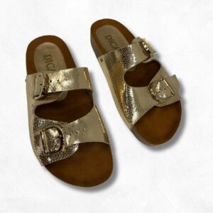 Sandalias Birkenstock en cuero para mujer ref 2H Dorado