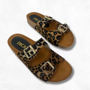 Sandalias Birkenstock en cuero para mujer ref 2H Leopardo
