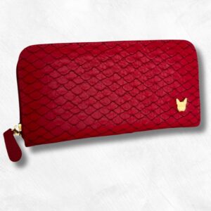 Billetera en cuero para mujer Acordeón Rojo