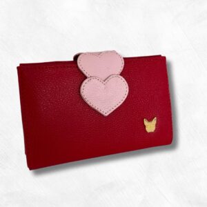 Billetera en cuero para mujer ref Cora Rojo - Rosa