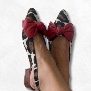 Baletas en cuero para mujer Animal Print