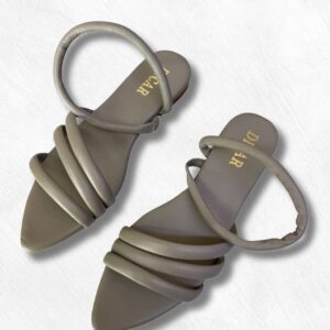 Sandalia plana de cuero para mujer Kendal Taupe
