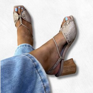 Sandalias en cuero para mujer 3294 Nude