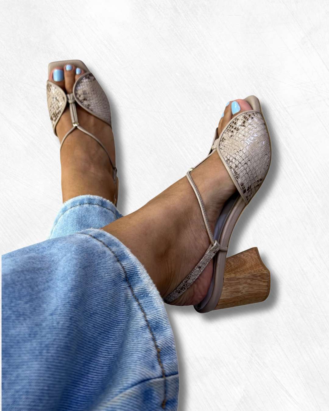 Sandalias en cuero para mujer 3294 Nude