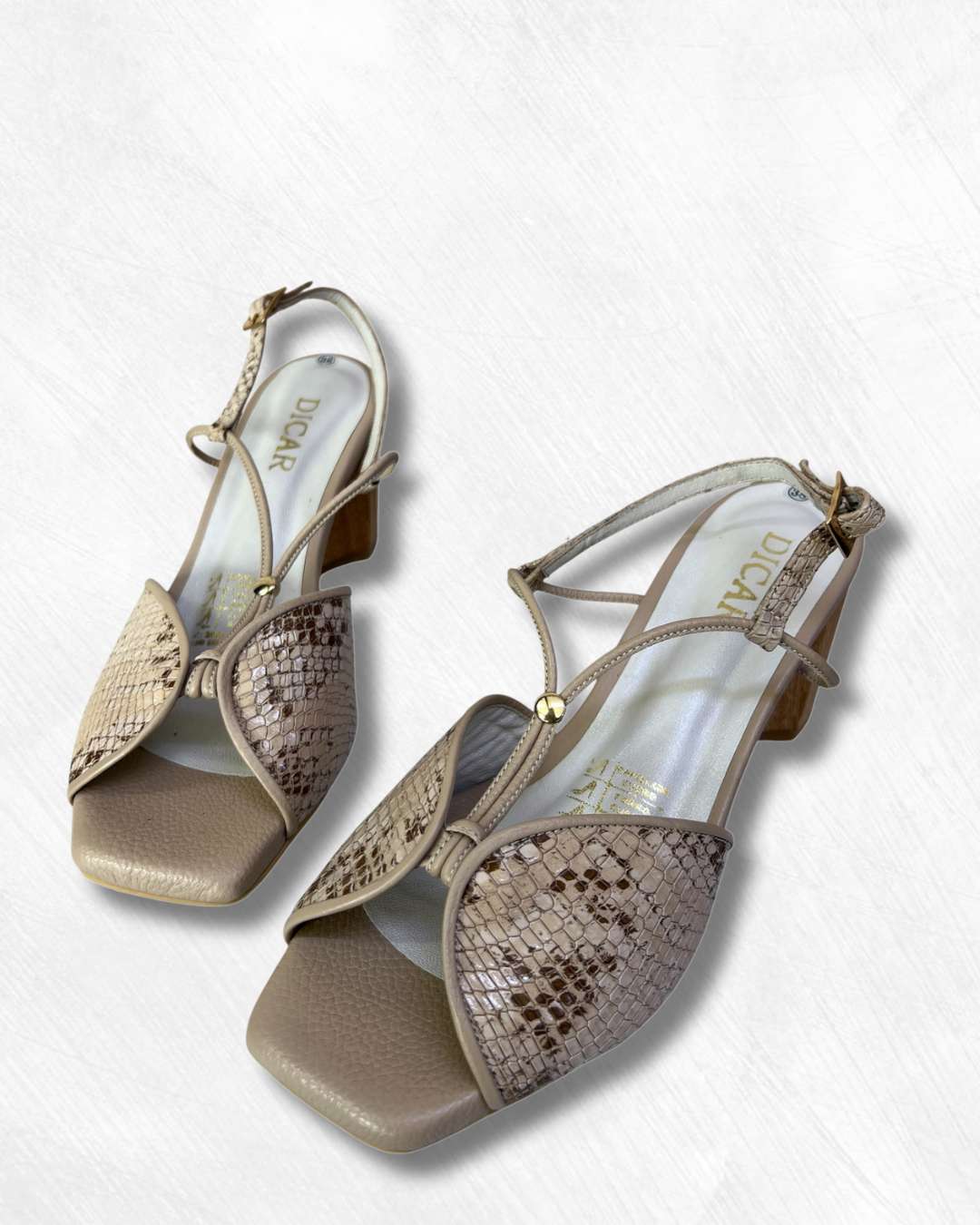 Sandalias en cuero para mujer 3294 Nude - Imagen 3