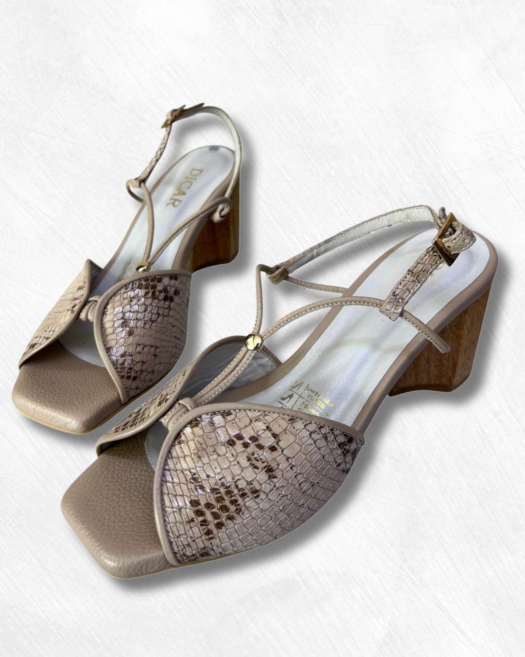 Sandalias en cuero para mujer 3294 Nude - Imagen 2